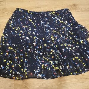 Banana Republic Navy Floral Skirt